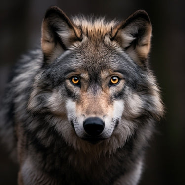 Face Canvas of a Wolf